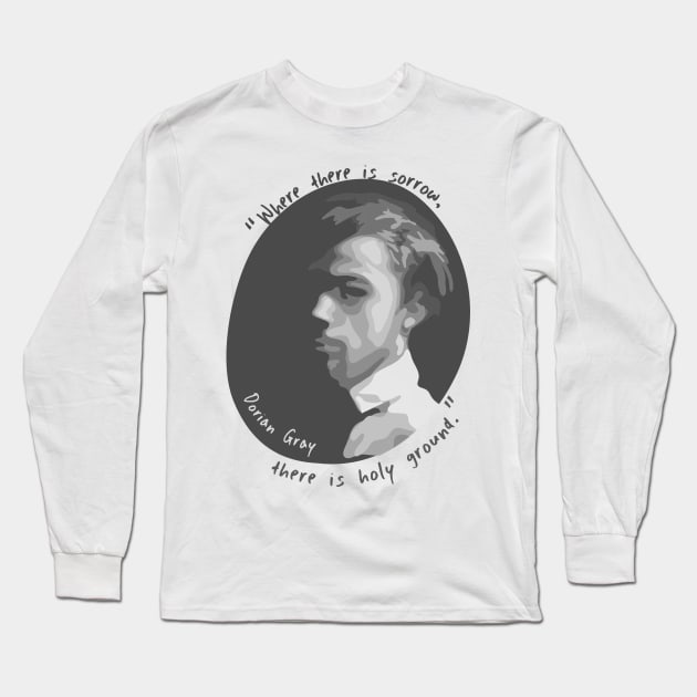 Dorian Gray Portrait and Quote Long Sleeve T-Shirt by Slightly Unhinged